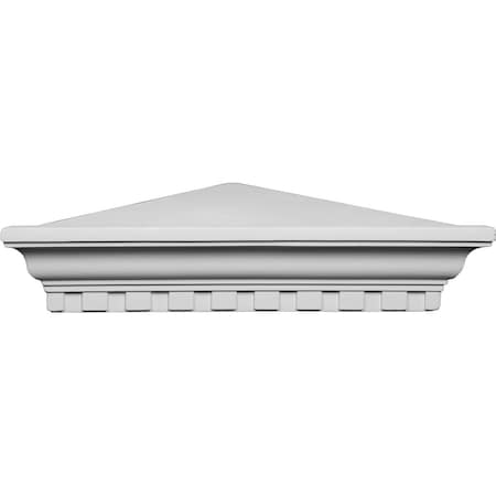 Ekena Millwork 22 3/4"W x 16 1/4"P x 4 5/8"H Dentil Corner Shelf SH23X16X05DE
